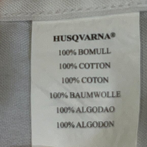 HUSQVARNA Men's Embroidered Spellout Long Sleeve Button Down White Dress Shirt L - Picture 13 of 13